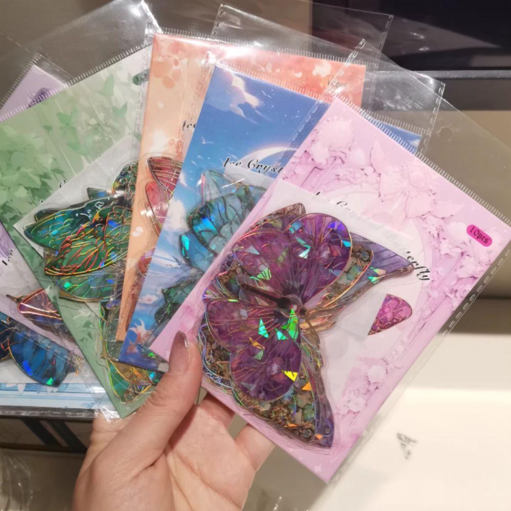 60PCS INS Style Butterfly Scrapbook Sticker 3D Stationery Sticker  Postcard Decoration