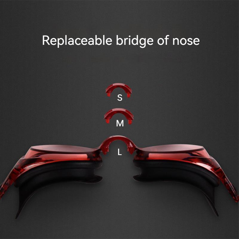 0 Až -9.0 Dospělá Myopie Plavecké Brýle Silikonové Vodotěsné Proti Zamlžování Dioptrické Plavecké Brýle Vlastní Různý Stupeň pro Levé a Pravé Oko