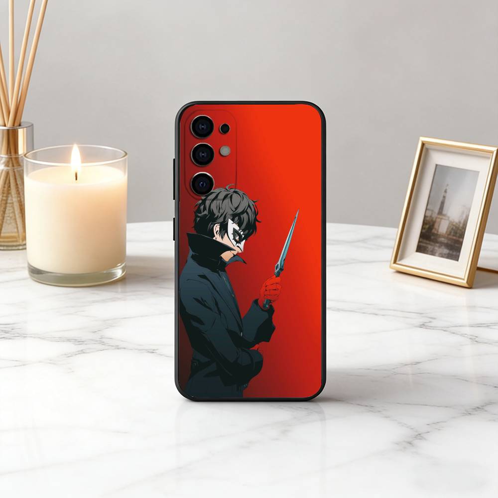 P-Persona 5 COOL Anime Phone Case For Samsung S25,S24,S21,S22,S23,S30,Ultra,S20,Plus,Fe,Soft Silicone Black Cover