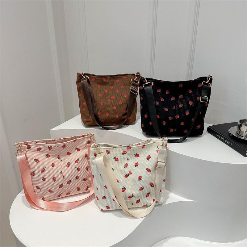 Stylish Korean Sweet Tote Bag In White Pink Brown And Black For Trendy Summer Outfits