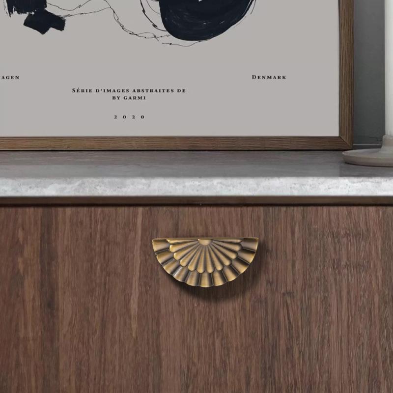 High-End Licht Luxus, Antikbronze Farbe, Halbkreisförmiger Griff, Schrank Schublade, Schranktürgriff, Französisch, Retro Gold, Kleiner Griff