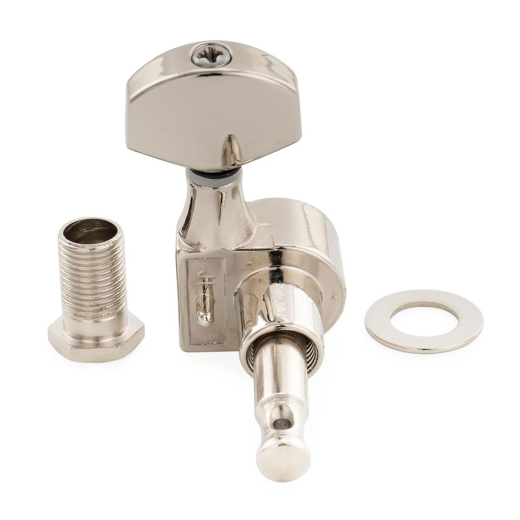 Musiclily Pro R15J Guitar Gear for Squier Electric Guitars 6-in-line Left-Handed 1-Pin Tuners, 153 Ratio, Nickel, Strat/Tele
