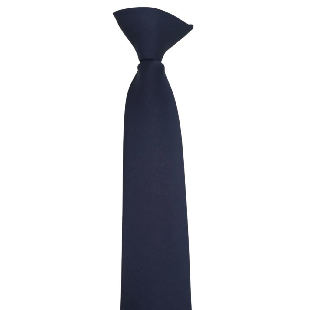 Mens Womens Solid Color Clip On Neck Tie for Uniform Pre Tied Adjustable Necktie for Business Meetings and Formal Event