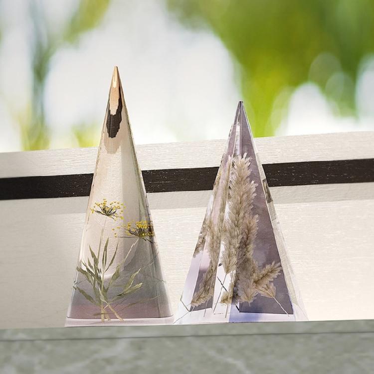 Cone Ring Holder Resin Mold Pyramid Silicone Epoxy Mold for Candle Ring Stand