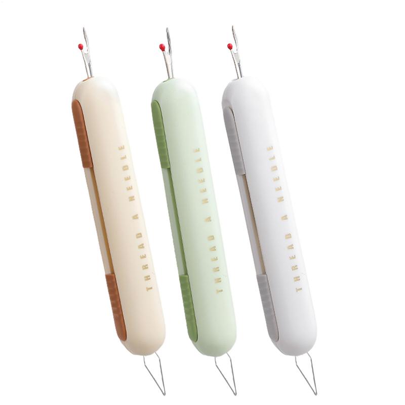 2 In 1 Needle Threader Seam Ripper, Upgraded Needle Threading and Seam Remover Household Handmade DIY Craft Sewing Tool
