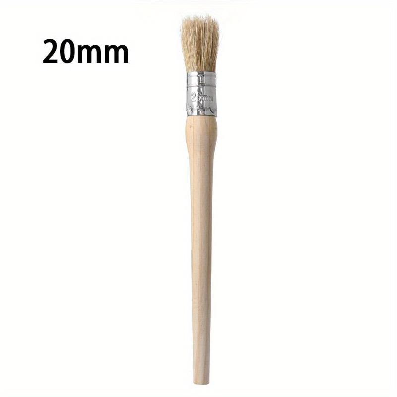 1pc Round Bristle Chalk Oil Paint Painting Wax Wooden Handle Brush Artist