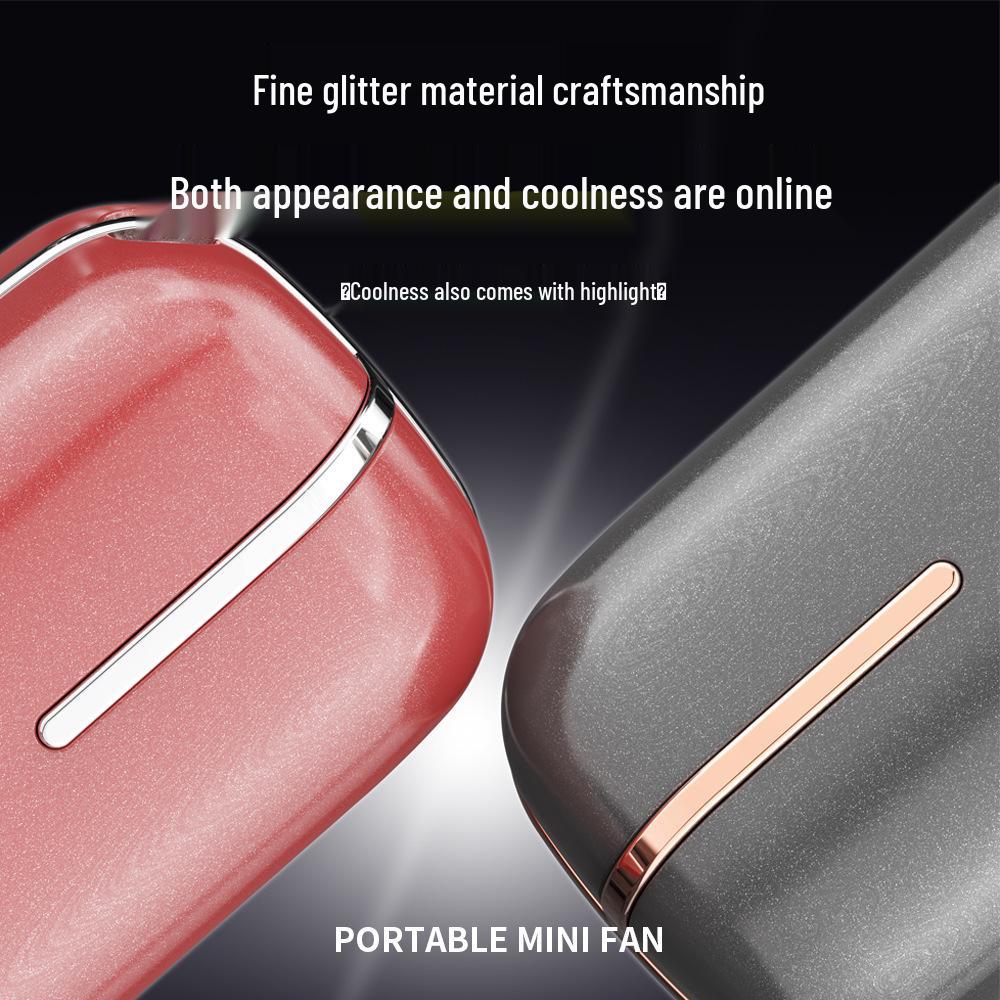 Handheld High-Speed USB-Charging Portable Fan with Digital Display and Strong Turbine Wind