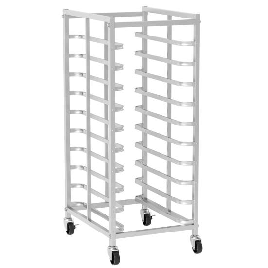 Estante de Acero Inoxidable para Hornear de 10 Niveles con Ruedas, Carrito para Bandejas Comercial, Soporte Móvil y Desmontable para Panadería para Horno Panadería Pastelería, 33 libras por Estante,