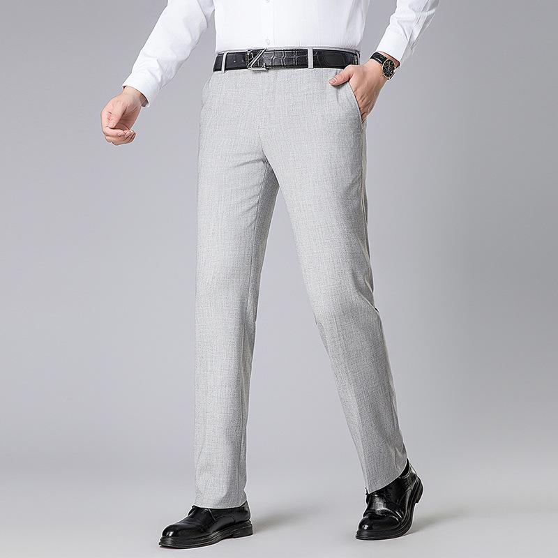 2026 Men's High-Grade Mulberry Silk Wool Formal Business Trousers