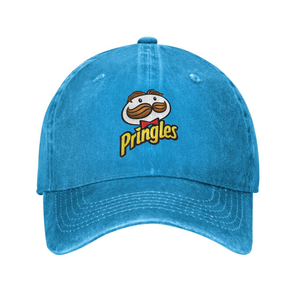 Potato Crisps Chips Pringles Print Denim Cap Casual Baseball Caps Adjustable Hat Summer Unisex Baseball Hats