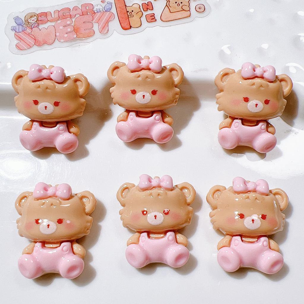 10Pcs New Cute  Resin Mini Cartoon Cat Series Flat Back Ornament Jewelry Making  Bows Accessories