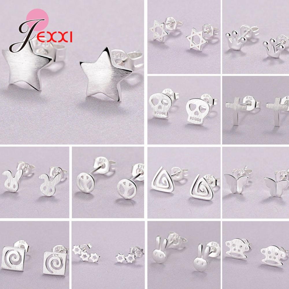 Promotion Sale 11 Option S925 Silver Stud Earring for Little Girl Ear Decoration Birthday Gift 925 Sterling Silver Jewelry