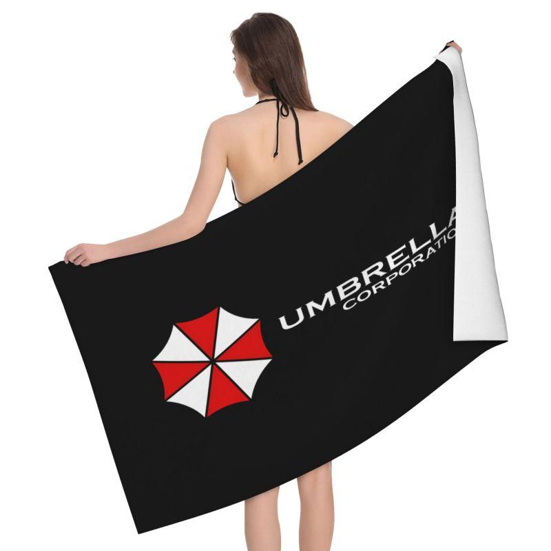 Umbrella Corporation Print Bath Towel Microfiber Super Absorbent Bath Towel for Travel Swimming Sports Beach Towels