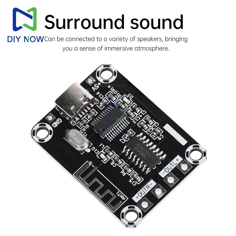 DC5V amplifier board XH-A155 PAM8403 ultra-clear D-class Bluetooth digital power amplifier board 5W*2 amplifier board TYPE-C