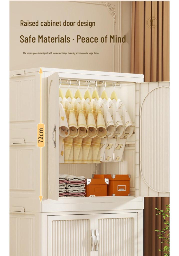 Foldable Plastic Wardrobe & Organizer for Baby and Children's Clothes