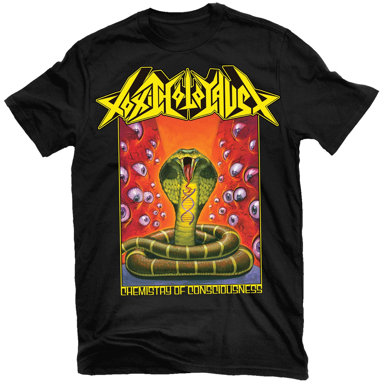 Toxic Holocaust Chemistry of Consciousness Album Art Band T-Shirt 100% Cotton Graphic Tee Men Women Summer Streetwear Top S разноцветный