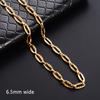 Handmade Stainless Steel Link Geometric Chain Necklace for Women Men Chunky Gold Choker Punk Hiphop Boy Metal Jewelry Gift