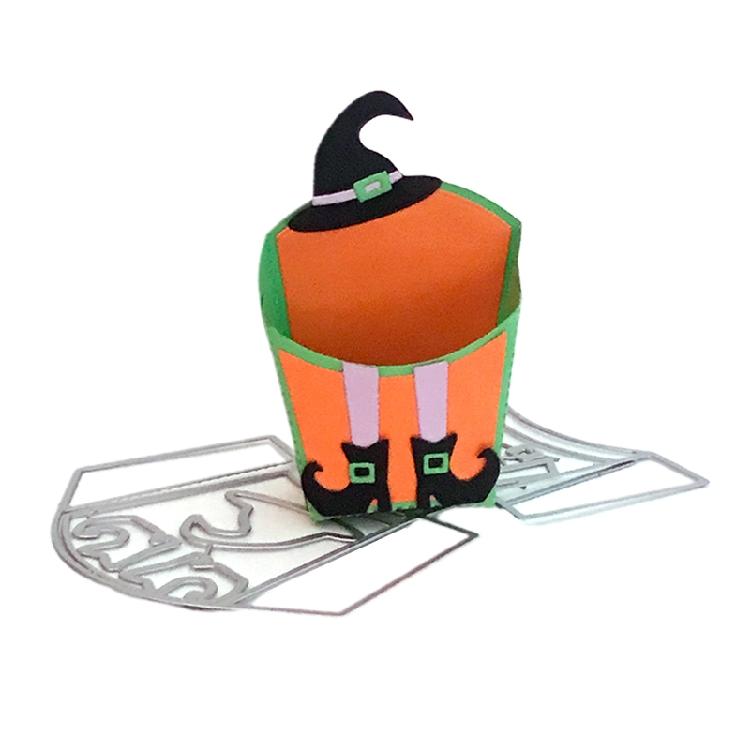Halloween Boots Box Metal Cutting Dies DIY Stamps Embossing Scrapbooking Photo 1