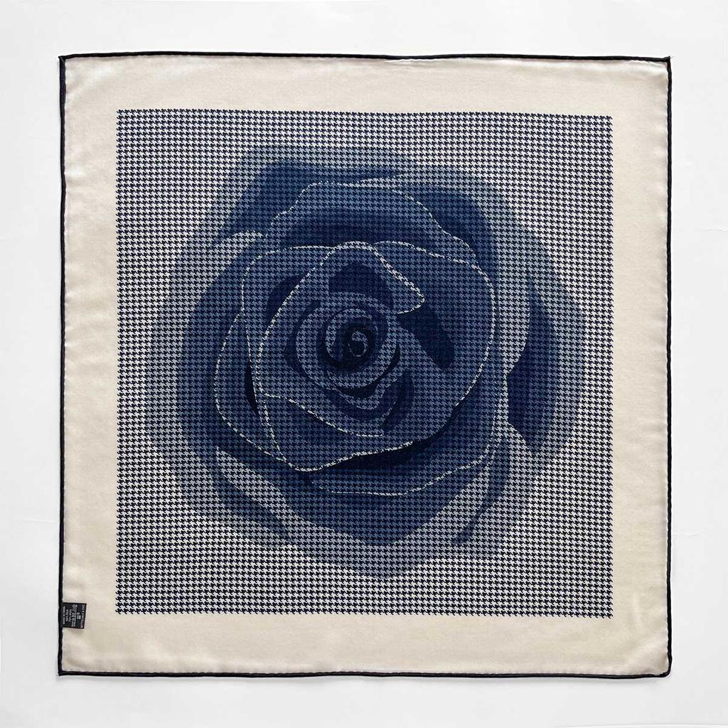 Summer New Silk Scarf Classic Plaid Rose Silk Wool Mixed Imitation 61cm Chinese Square Scarf Variety Silk Scarf Shawl