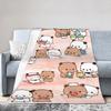 Bubu Dudu Süßer Cartoon-Bär Charakter Warme Weiche Decke Kawaii Panda Plüsch Überwurfdecke Schlafzimmer Flanell Bettüberwurf Sofabezug