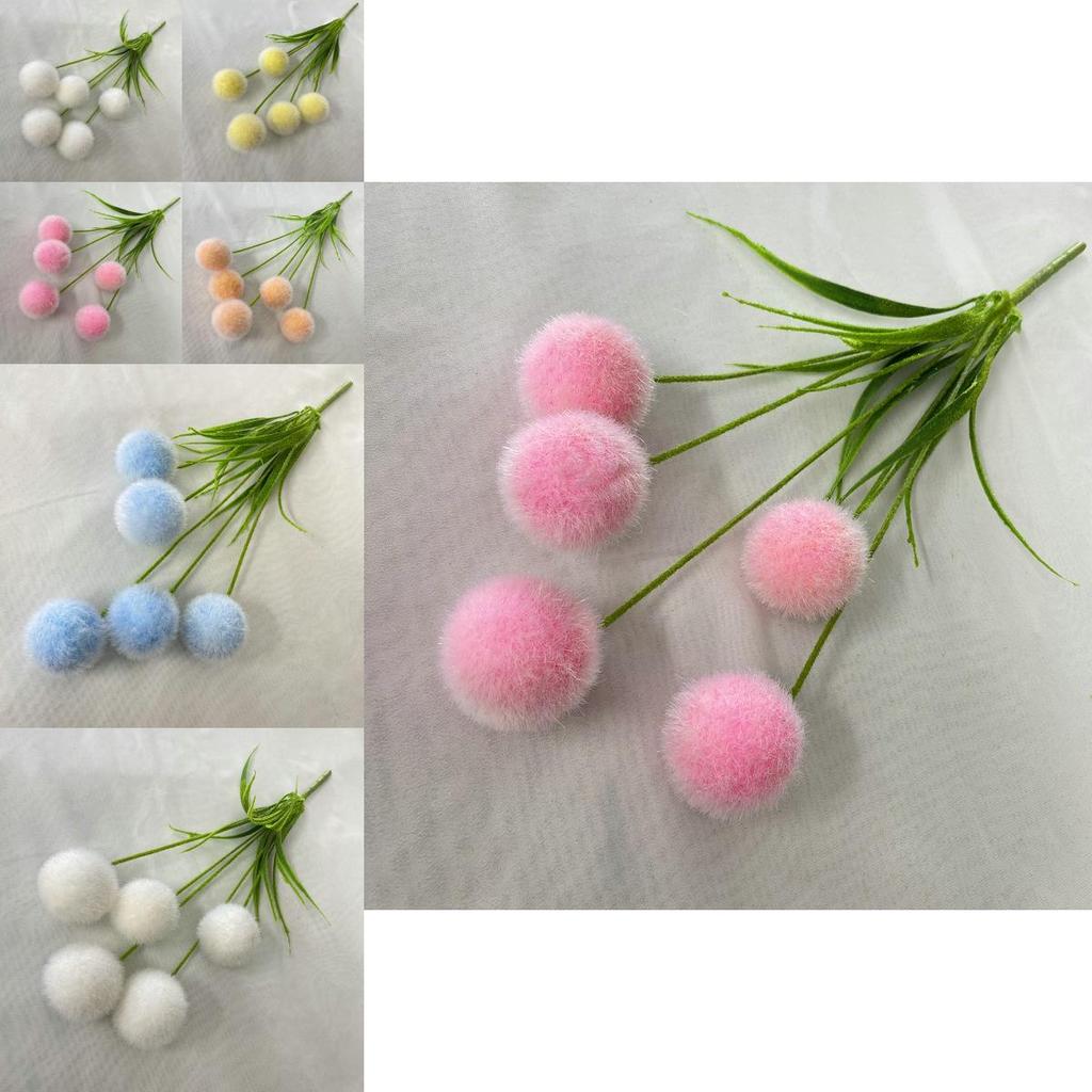 5 Artificial Flocked Ball For Wedding Decor And Home Styling
