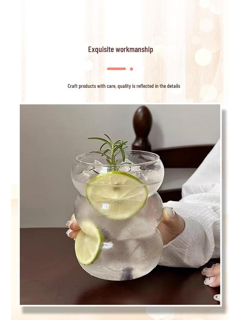 Milky Cute Glass Breakfast Cup for Yogurt, Cereal, and Coffee