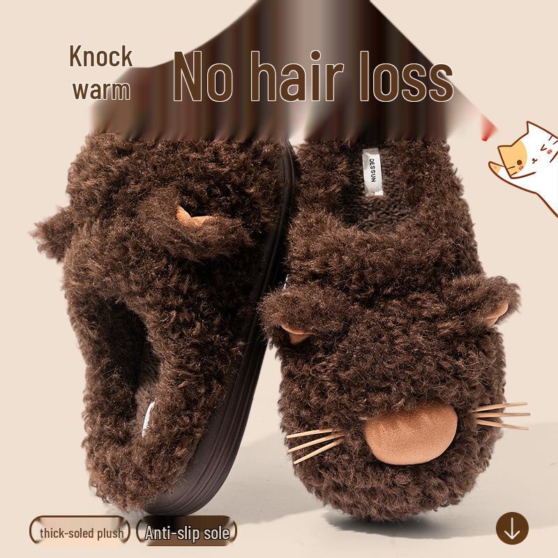 Damen Flauschige Baumwollpantoffeln 2025: Warme, rutschfeste Hausschuhe für Herbst/Winter mit einzigartigem Komfort.