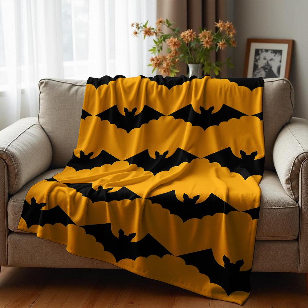 Orange Blue Sakura Cartoon Anime Print Flannel Blanket Soft Warm Throw for Kids Bedroom Sofa Christmas Office Car
