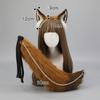 2025 Damen Tier Fuchs Ohr Stirnband Flauschiger Wolf Schwanz Party Club Plüsch Haarband Lolita Anime Halloween Weihnachten Cosplay Zubehör