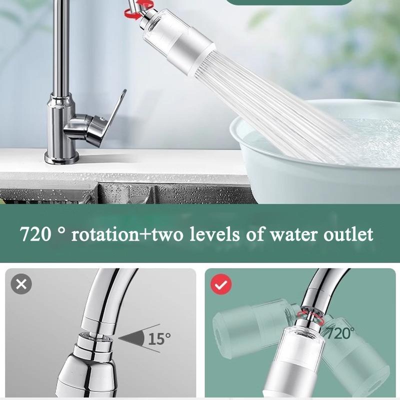 New 2 Mode Kitchen Faucet Spray Head Filter Adjustable 360° Rotary Splashback Tap Nozzle Bubbler Kitchen Sink Faucet Aerator