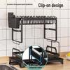 Carbon Steel Foldable Double-Layer Dish Rack