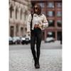 Women's New Fashionable Fur Integrated Long Sleeved Jacket with Unique Design Showcasing Personal Charm