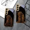 Leopard Background Black For Samsung Galaxy S26 S20 FE S21 S22 S23 Plus S24 Ultra S25Ultra S21+  S22Plus Golden Glass Phone Case