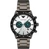 Mario Silver Anthracite Metal Men's Quartz Chronograph AR11471