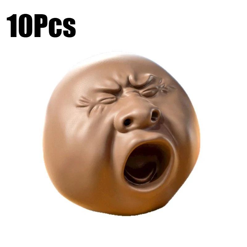 Funny Tea Pet Yawning Person Avatar Plastic Ugly Tea Pet Squirting Toy Boy Girl Stress Relief Toy Tea Set Tea Table Decoration