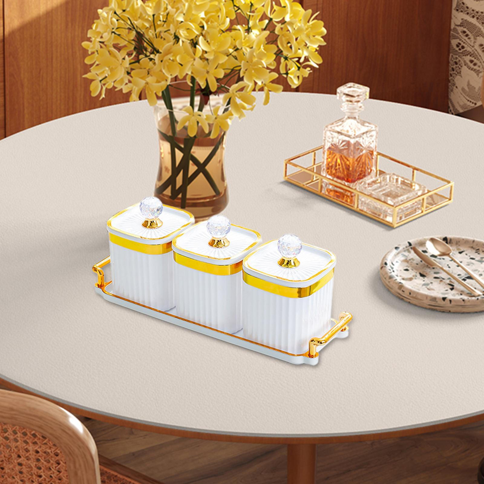 

Поднос для сервировки закусок, разделенная миска, посуда, бутылка для приправ, органайзер для приправ 3 Gird 31.5x9x12cm