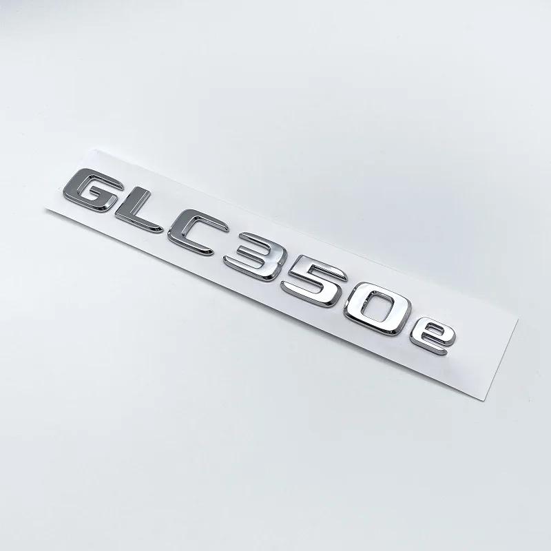 3D ABS Chrome Black Letters GLC300de GLC300e GLC350e GLC400e 4Matic Emblem for Mercedes-Benz GLC X253 Car Trunk Logo Sticker PI1