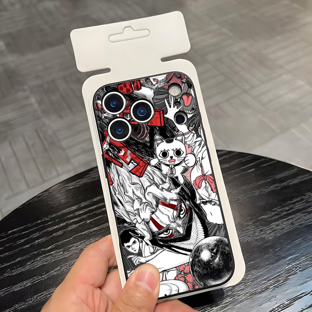 

Чехол для телефона D-Dan D-Da Daa Для IPhone 17 Air 16 E Pro Max 15 14 13 Mini 12 Pro 11 Max Plus Черный Мягкий iPhone17