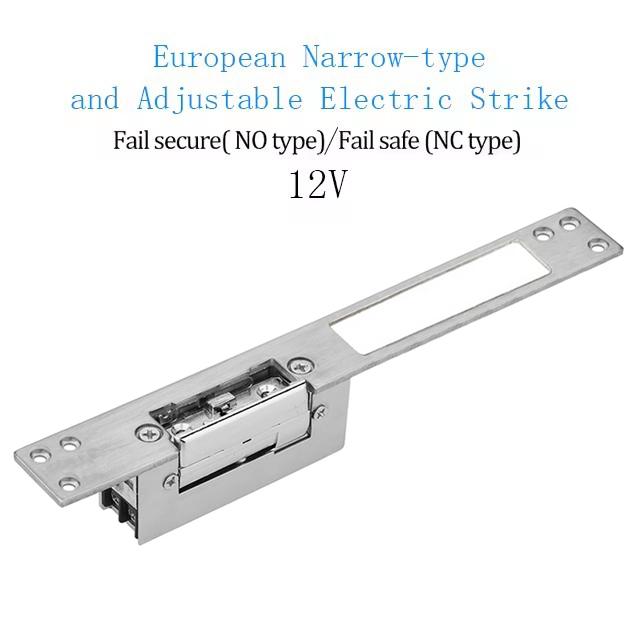 

EU Electric Strike Door Lock Electronic For Access Control System New Fail Secure Stainless Door 12V DC Fail-Secure NO NC Lock 250KA-12V
