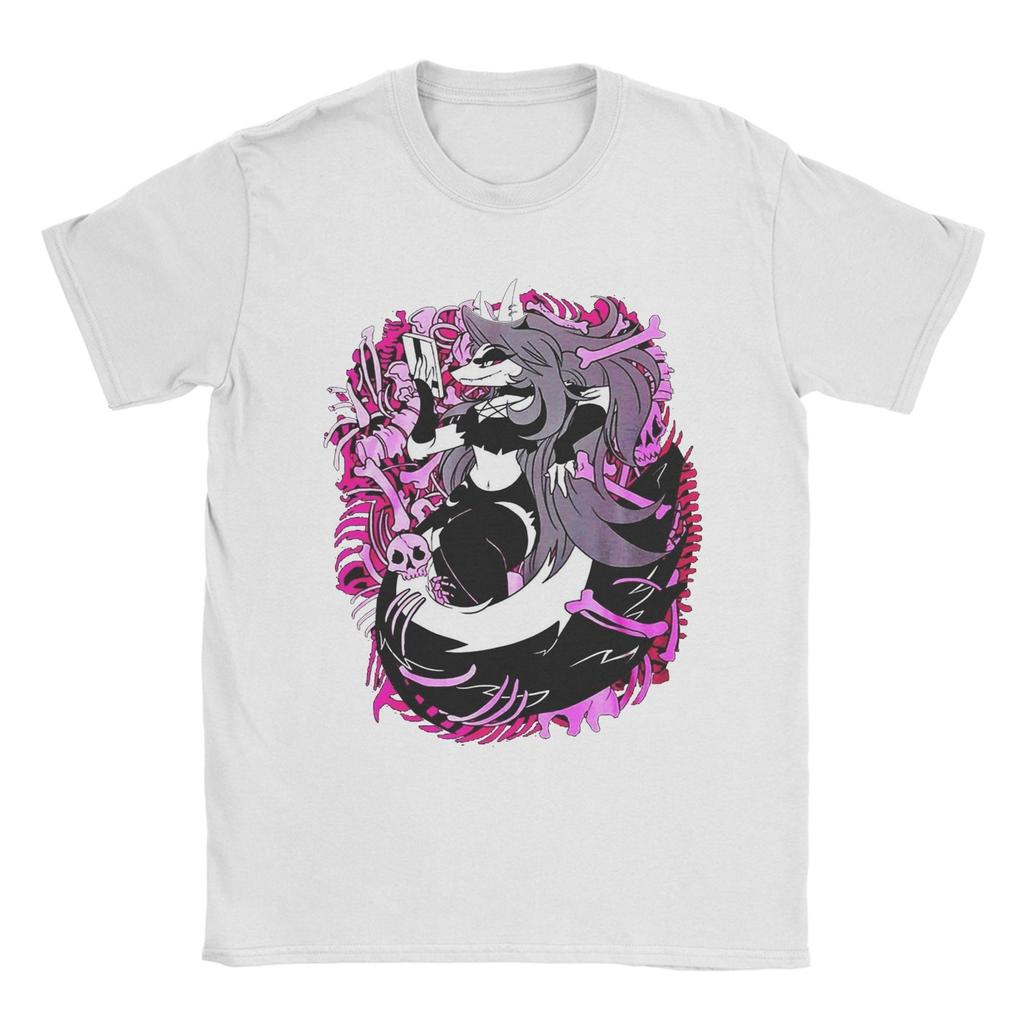 Helluvas Bosses Loona Dessin Animé T-shirts Unisexe T-shirt Drôle Manches Courtes Col Rond T-shirts Tops Impression Coton Pur