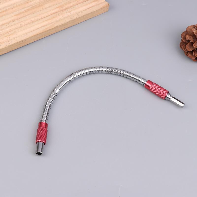 Tige d'extension flexible coudée pour foreuseuse, 300 mm de long, avec tête articulée élastique, queue hexagonale 1/4", extension rapide flexible pour tournevis