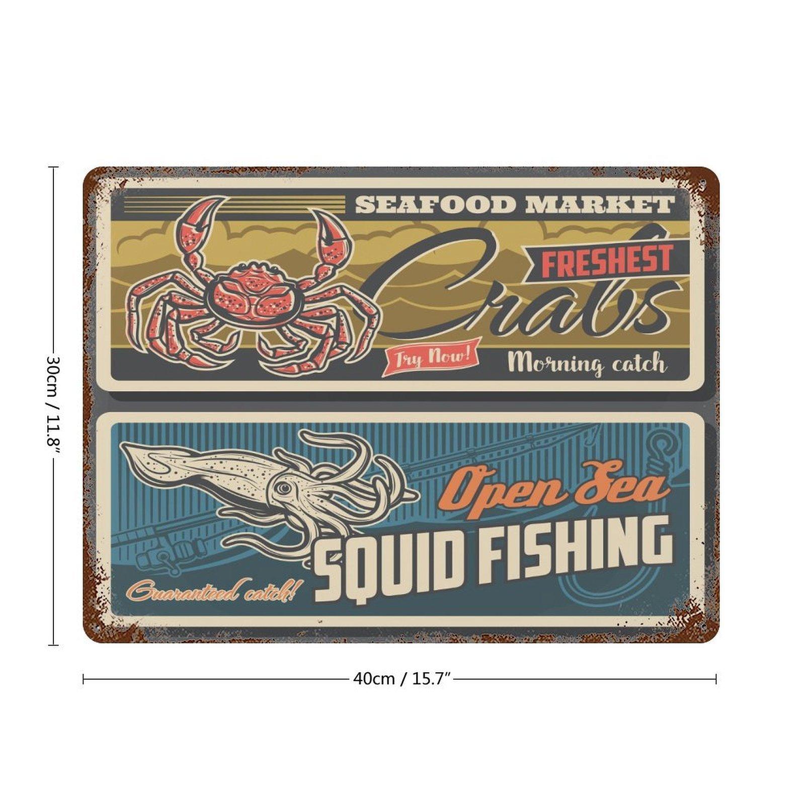 

1-Pack retro iron wall plaque decor, 20×30cm and 30×40cm, distressed rusty look for office, home bar or bedroom 30*40CM