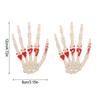 1pair Halloween Fake Skeleton Hands Bone Scary Human Hand Horror Props for Halloween Party Decoration Supplies Haunted House