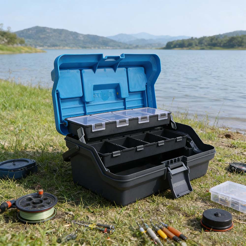 3 Layers Fishing Gear Box With Handle Hardware Storage Box Fishing Tackle Box  Fishing Supplies