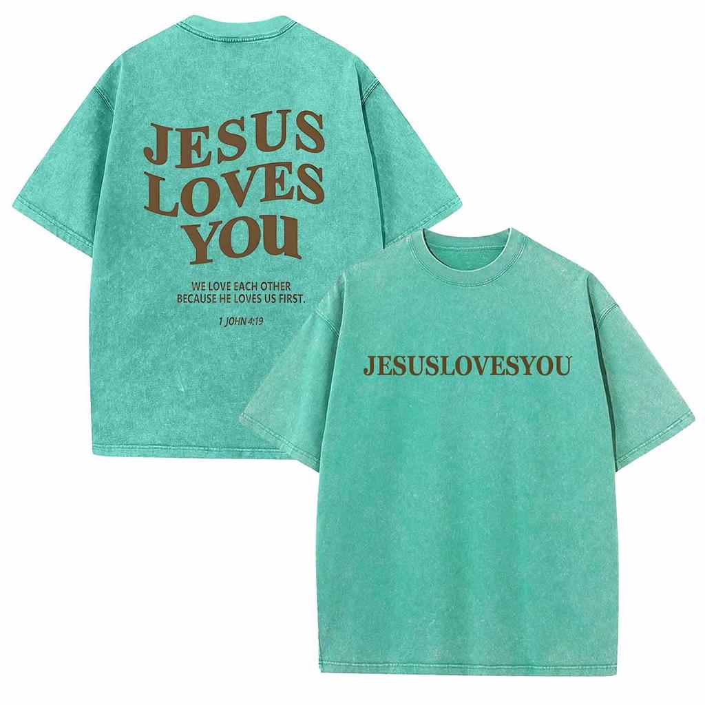 Men's Summer Color Washed Distressed Drop Shoulder T-Shirt Men's Casual Fashion T-Shirt