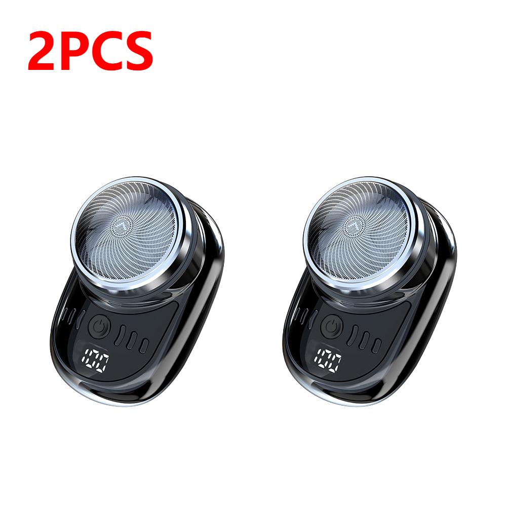 Men Mini Electric Travel Shaver with Digital Display Face Beard Trimmer Washable Rechargeable Shaver Pocket Size Portable Shaver