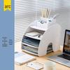 Desktop File Organizer with Storage Boxes and Book Stand