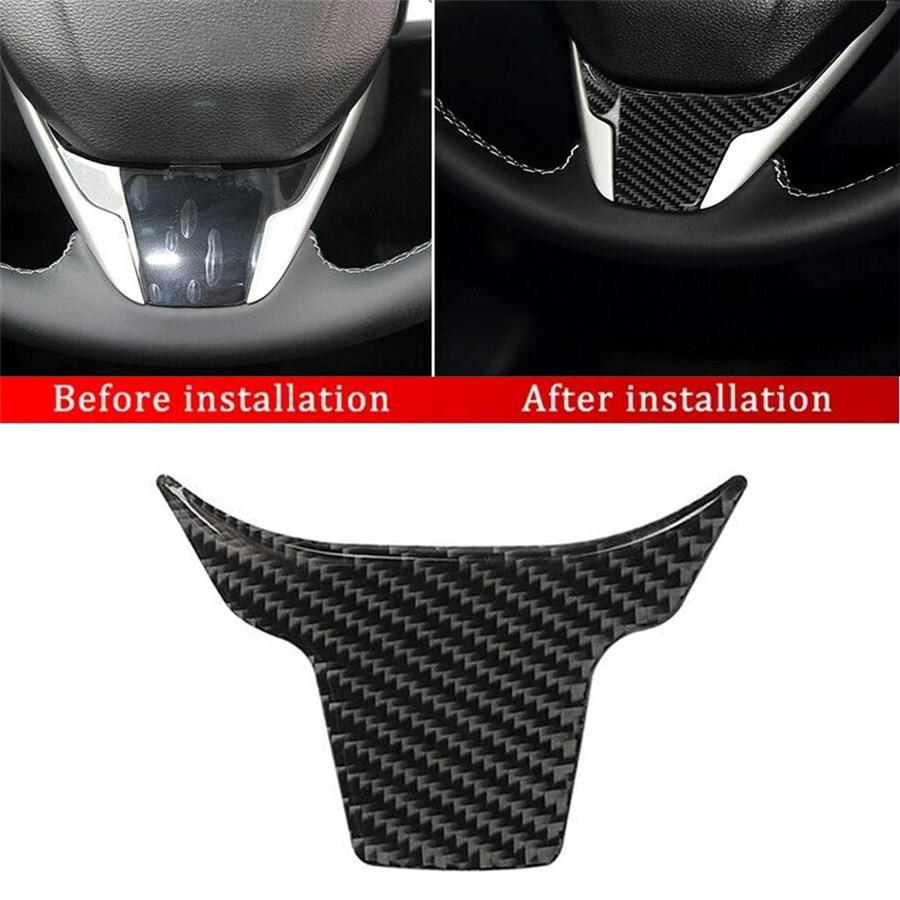 1 buc. Aspect fibră de carbon Ornament panou interior volan Potrivit pentru Honda Civic a 10-a 2016-2019