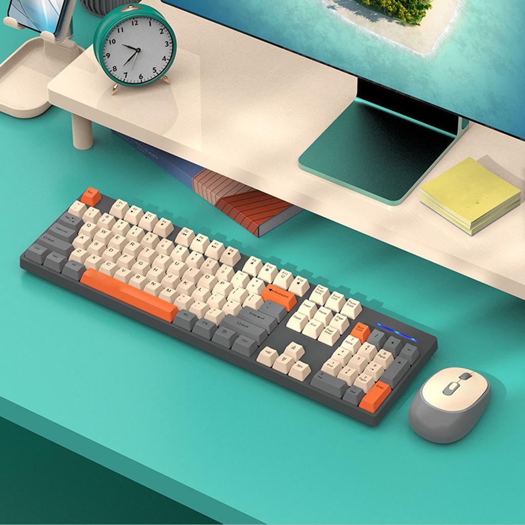 Wireless Keyboard and Mouse Combo 2.4G Wireless Plug and Play Ergonomic Keyboard and Mouse Set for Computer