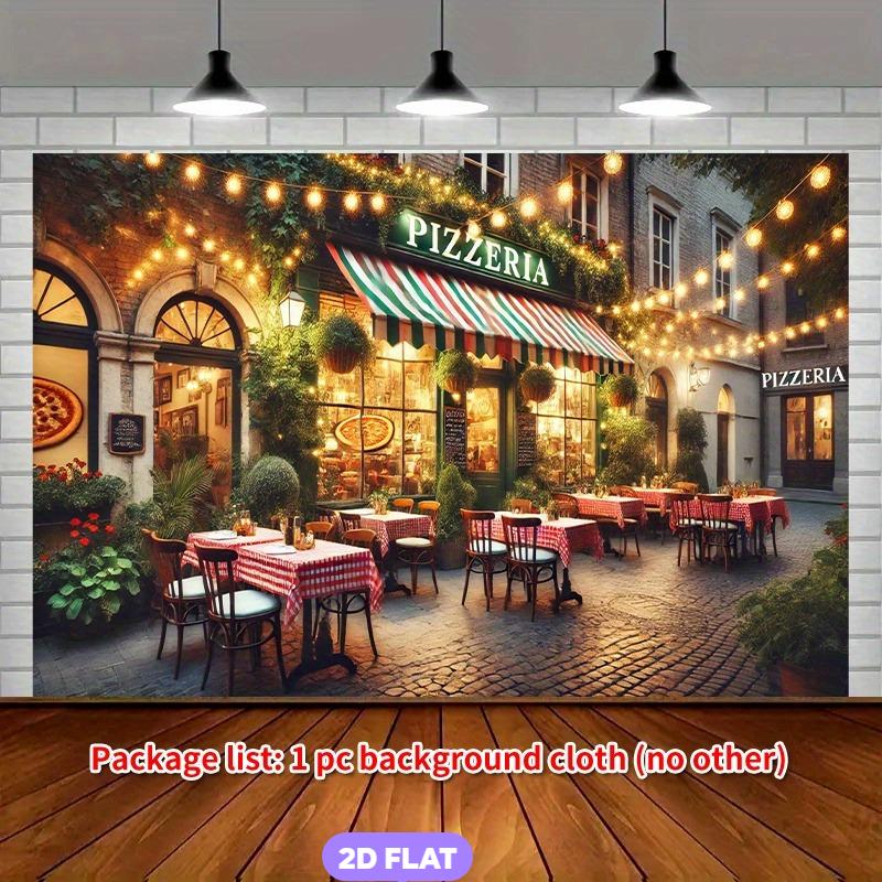 Italienisches Pizzarestaurant Geschäft Straßenbild Veranstaltung Promotion Festival Design Anpassbar Großformatiges Poster Restaurantdekoration